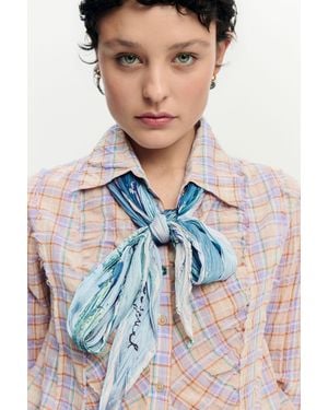Desigual Diamond Foulard, Polyester - Blue