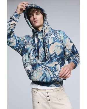 Desigual Mosaic Sweatshirt, Cotton - Blue
