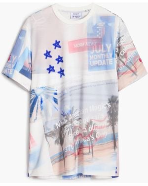 Desigual American Magic Printed T-Shirt, Cotton - Blue