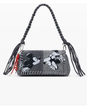 Desigual Medium Denim Bag Mickey Mouse - White