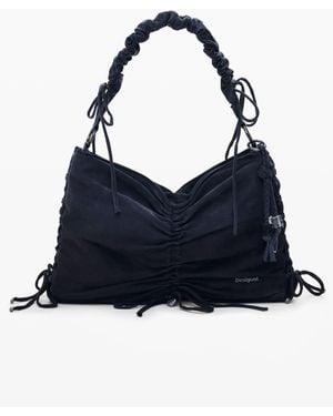 Desigual Small Bag With Shiny Bow - Blue