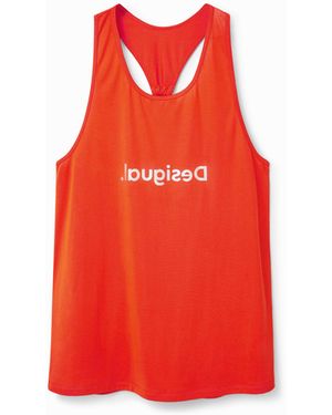 Desigual Sleeveless Basic T-Shirt - Red