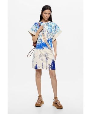 Desigual Knit Dress M. C. Lacroix, Cotton - White