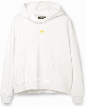 Desigual Patchwork Hoodie - White
