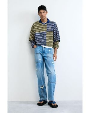 Desigual Jeans Trousers Seams, Cotton - Blue