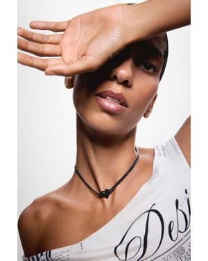 Desigual Small Heart Necklace Zalio - White