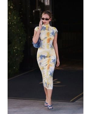 Desigual Floral Tube Dress - Blue