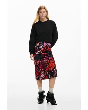 Desigual 2-In-1 Dress Designed By Mr. Christian Lacroix - Red