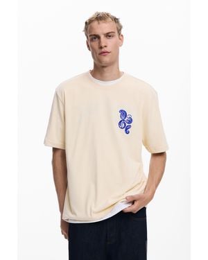 Desigual Paisley T-Shirt - Natural