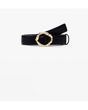 Desigual Leather Belt Zalio - Black