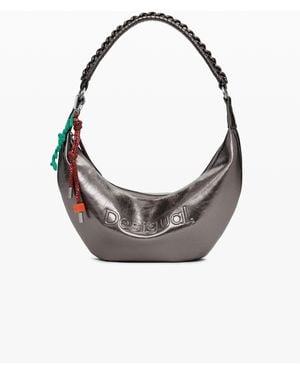 Desigual Medium Metallic Crossbody Bag With 3D Logo - Multicolour