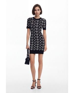 Desigual Printed Mini Dress M. Christian Lacroix - Black