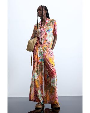 Desigual Tropical Pants, Viscose - Red