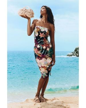 Desigual Tropical Bandeau Dress, Polyester - Black