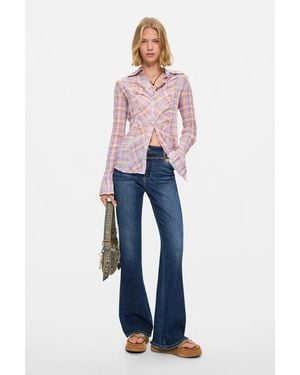 Desigual Washed Flared Jeans - Blue