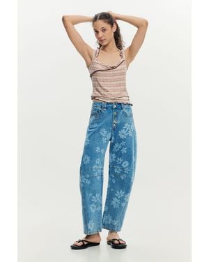 Desigual Floral Jeans, Cotton - Blue