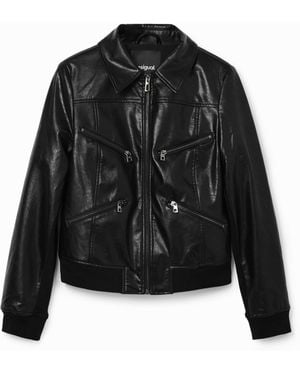 Desigual Retro Biker Jacket - Black
