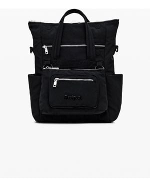 Desigual Multi-Pocket Nylon Handbag - Black