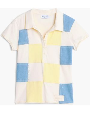 Desigual Polo T-Shirt Patch, Cotton - White