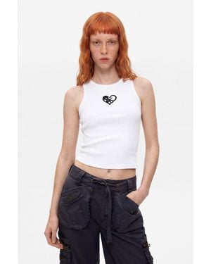 Desigual Sleeveless T-Shirt 100% Cotton, Cotton - White