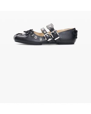 Desigual Ballet Flats With Leather-Effect, Polyurethane - Blue