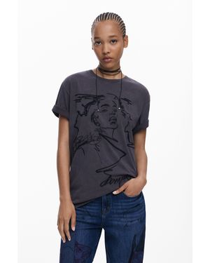 Desigual Expensive Embossed T-Shirt - Blue