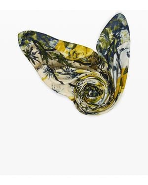 Desigual Rectangular Patterned Foulard, Viscose - Green
