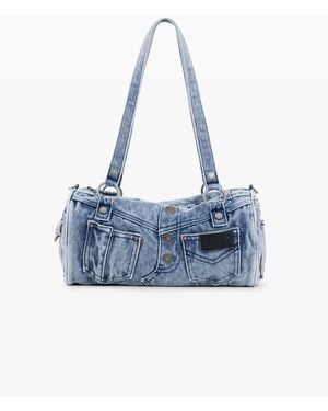 Desigual Denim Bag With Pockets, Cotton - Blue