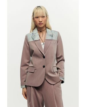 Desigual Recycled Blazer Coat - Natural