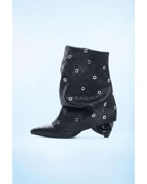 Desigual Heeled Boots Leather Effect, Polyurethane - Blue