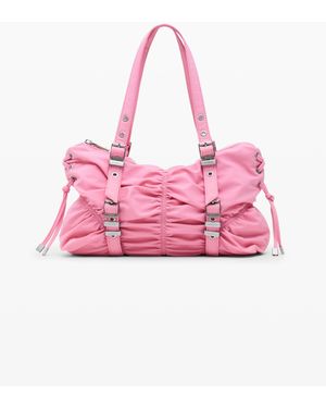 Desigual Medium Nylon Bag With Buckles, Polyamide - Pink