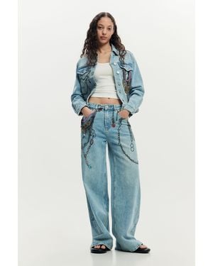 Desigual Jeans Trousers Chains, Cotton - Blue