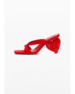 Desigual Heart Heel Sandal, Polyester - Red