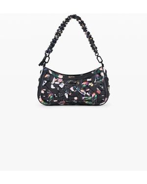 Desigual Small Braided Collage Bag, Polyurethane - Blue