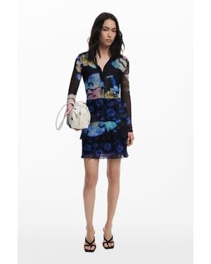 Desigual Dress Designed By Mr. Christian Lacroix - Blue