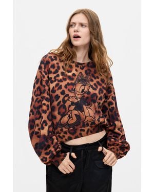 Desigual Disney Printed Sweatshirt, Cotton - Red