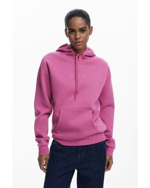 Desigual Hoodie With Logo - Pink
