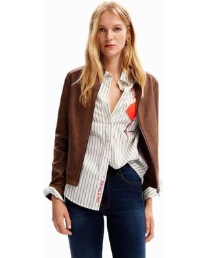 Desigual Slim Biker Jacket - Blue