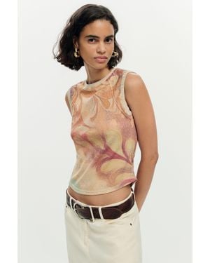 Desigual Sleeveless Knit T-Shirt - Multicolour
