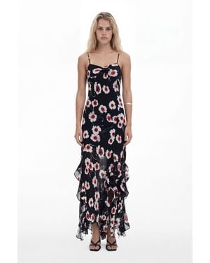 Desigual Poppy Ruffle Midi Dress, Polyester - White