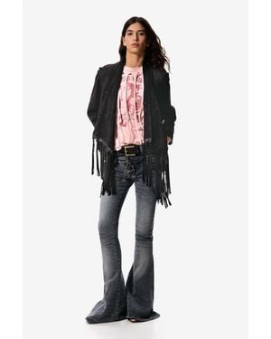 Desigual Flare Trousers Masha Popova, Cotton - Black