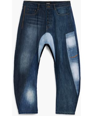 Desigual Baggy Patch Jeans - Blue