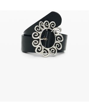 Desigual Gürtel Piel Sol, Cow Leather, Schwarz