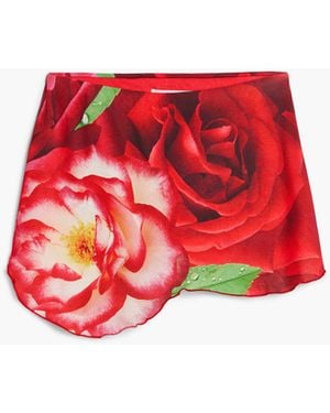 Desigual Tyler Mcgillivary Asymmetrical Mini Skirt, Polyester - Red