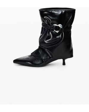 Desigual Heeled Boots Leather Effect, Polyurethane - Black