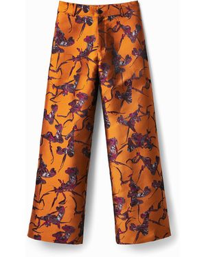Desigual Pantalón Culotte Jaquard Maitrepierre - Naranja