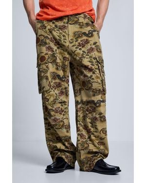 Desigual Camouflage Cargo Pants, Cotton - Green