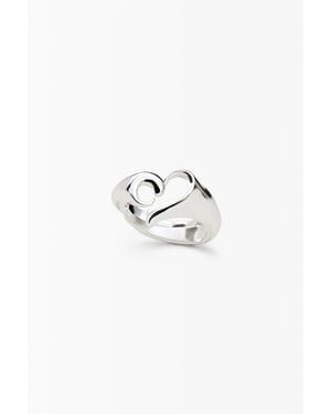 Desigual Ring Herz Zalio, Schwarz