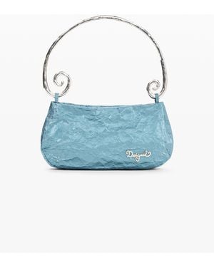 Desigual Flocked Oriental T-Shirt, Polyurethane - Blue