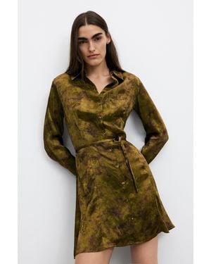 Desigual Long Printed Viscose Dress, Viscose - Brown